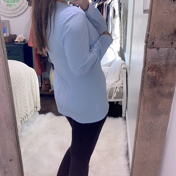 FITS blue button down riding shirt size large - Picture 3 of 6